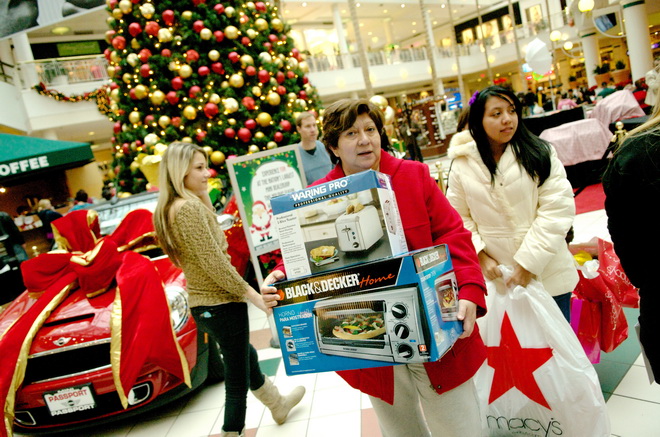 Black Friday Shoppers Hunt For Holiday Bargains