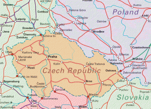 map czech republic
